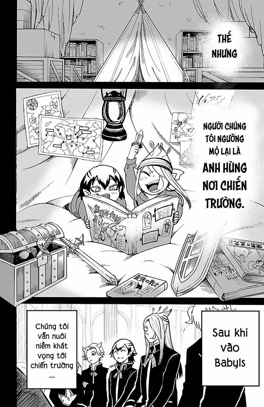 mairimashita! iruma-kun chapter 114: sư phụ trên chiến trường - Next chapter 115: azu trong chu kì Ác